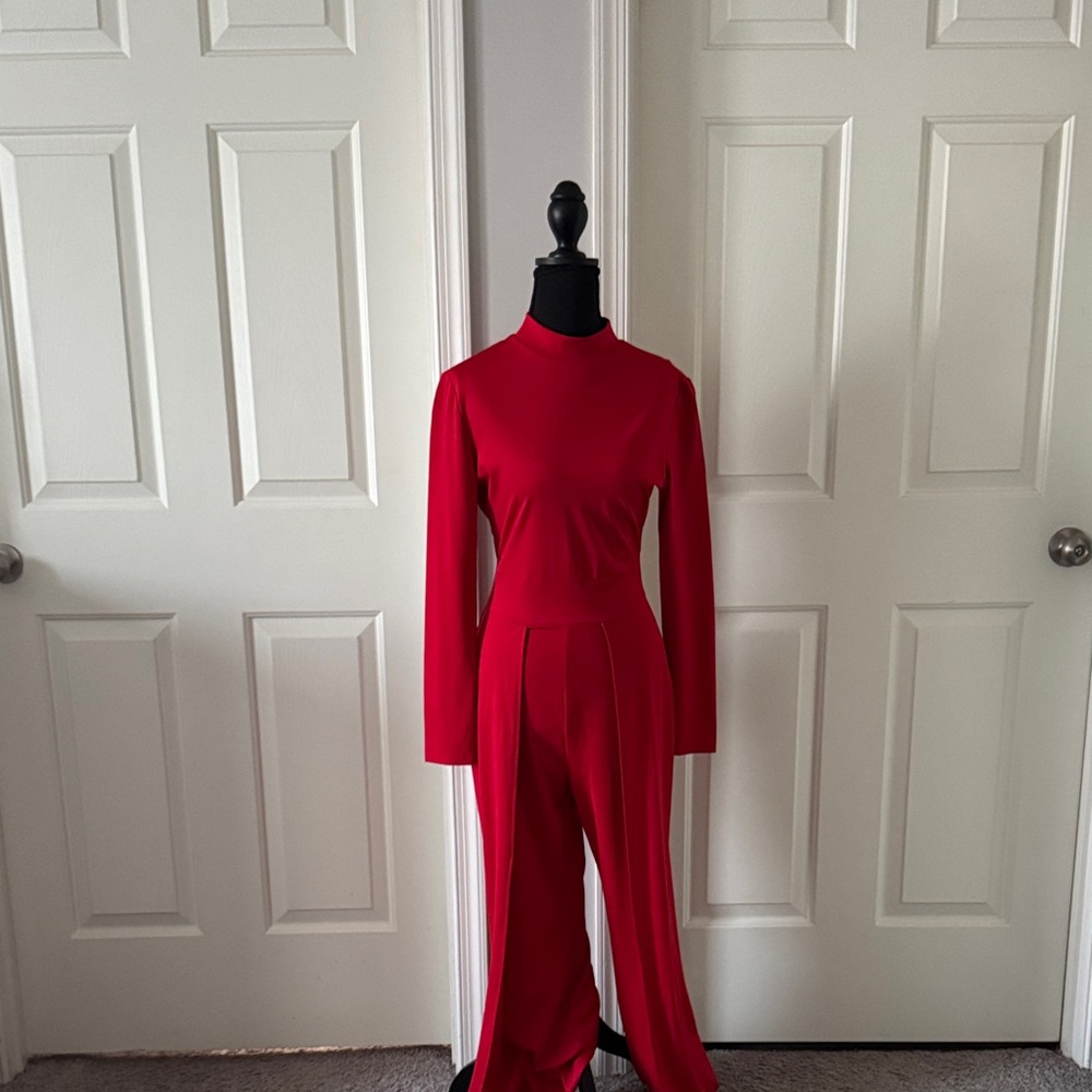 Elegant Red Women's Jumpsuit